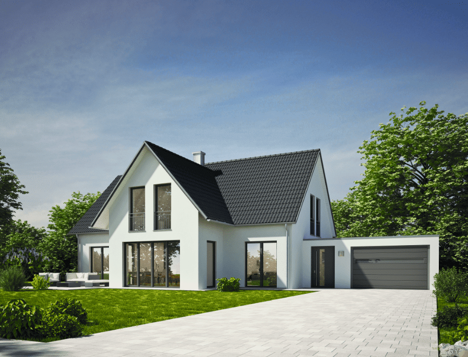 Weisses Familienhaus